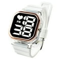 thumbnail image 1 of Up to 65% Off Fashion Silicone Strap Couple Rectangle LED Electronic Watch Necklace Rings Earring Jewelry on Clearance, 1 of 1