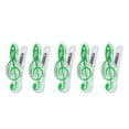 thumbnail image 2 of 5 paquetes de clips de plástico para partituras, soporte para libros, clave de sol, aula Verde, 2 of 7