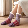 thumbnail image 7 of Knitted Ultra-Thick Slipper Home Socks, Non Slip Warm Winter Foot Slipper Socks, Fleece Lined Fuzzy Socks with Grippers, 7 of 7