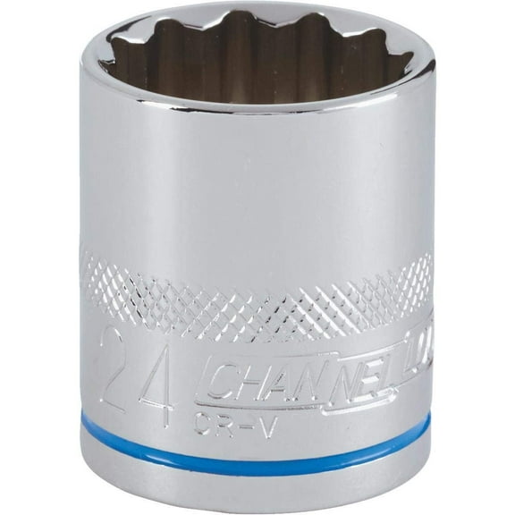 Channellock Metric Socket 24mm 1/2 Drive - Standard - 1 Piece, 24 mm