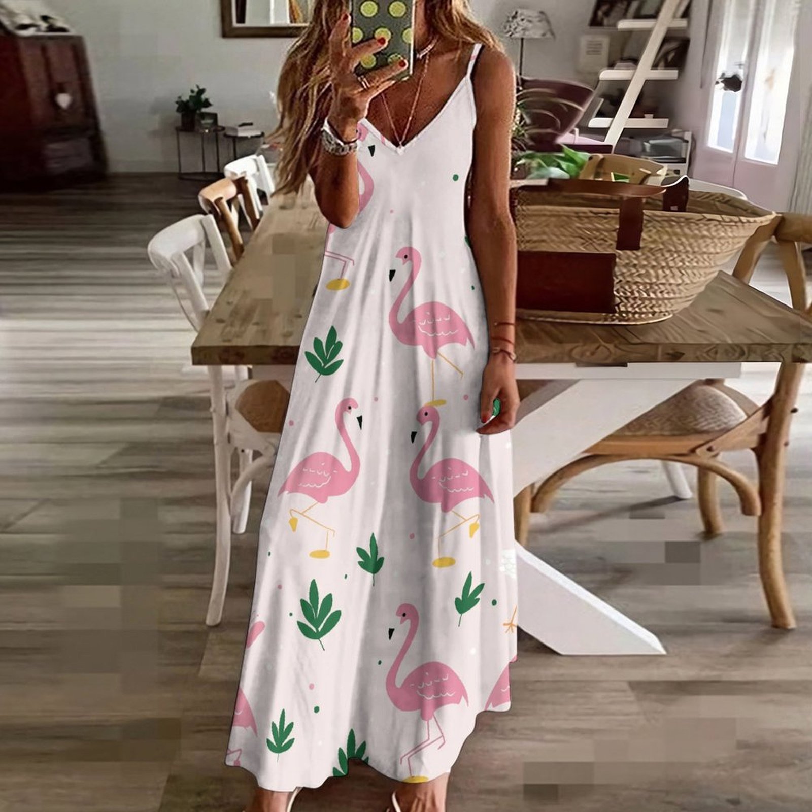 midi dress in denim Collared Sleeveless Button Down Self Sash Tie *FINAL SALE* autopostr_pinterest_72941 Long Sleeve Bridesmaid Dresses Color:Flax Linen