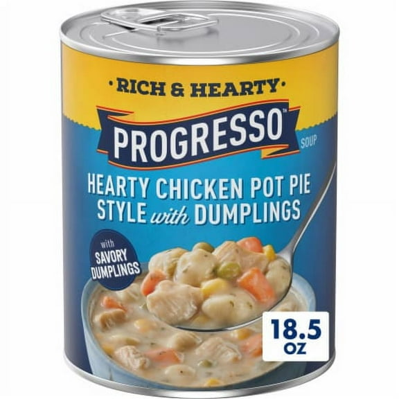 Pack of 2 - Progresso Hearty Chicken Pot Pie Style with Dumplings Canned Soup 18.5 oz