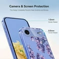 thumbnail image 5 of Compatible with iPhone Air Case Clear with Flower Design, Cute Soft Silicone TPU Floral Aesthetic Women Girls Transparent Protective Shockproof Anti-Scratch Anti-Yellow Phone Cover, E, 5 of 9