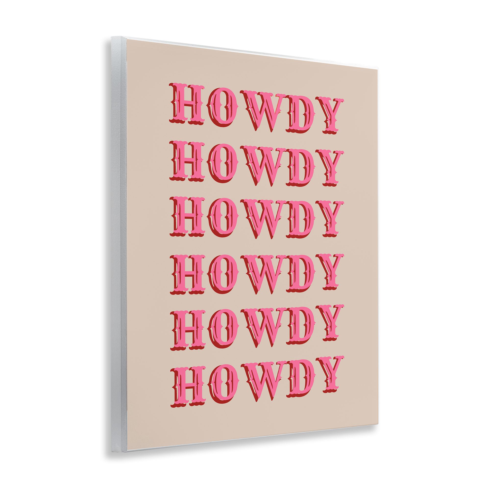 Stupell Industries Repeating Western Howdy Text & Numbers Painting Unframed Art Print Wall Art, 11 x 14