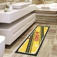 thumbnail image 4 of Ottomanson COVID-19 Sign Bathroom Runner Rug 20" x 59" - Non Slip Low Pile Carpet, Yellow, 4 of 11
