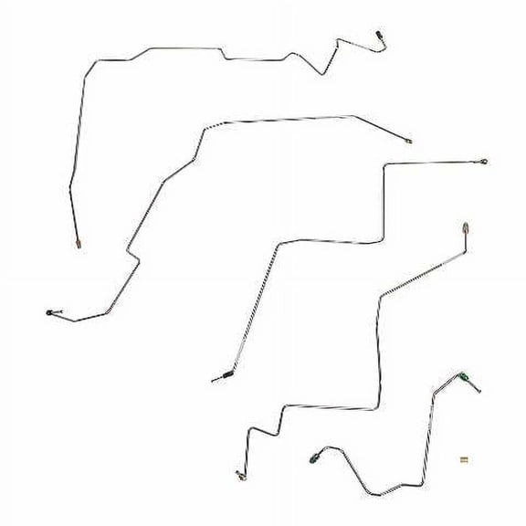02-05 Dodge Ram 1500 4x4, Pickup Truck, Front Brake Line Kit, Rear Wheel ABS Only; Steel-WKT0203OM