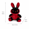 thumbnail image 2 of Gothic Black Red Bunny Halloween Plush, Creepy Reborn Rabbit Stuffed Animal Toy, Halloween Gifts for Teens Adults, 8.66 Inch, 2 of 7