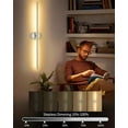 thumbnail image 3 of chalian Battery Operated Wall Sconce Set of 2, 24 Inch Wireless Rechargeable Wall Lights with Remote Control, 350° Rotate Dimmable 3000K-6000K LED Wall Lamps with Timer for Living Room, Bedroom, 3 of 14