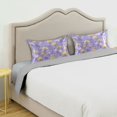 thumbnail image 5 of Violet Floral Butterfly Standard Size Satin Pillowcase 20''x26'' Double-Sided Print Soft Wrinkle Resistant, 5 of 9
