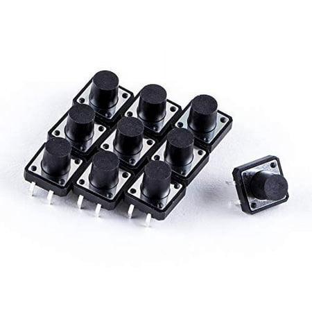 LS-00002-- Lot de 10 Interrupteurs Momentanés Bouton-Poussoir 12MM