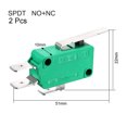 thumbnail image 2 of Uxcell 2PCS KW3-OZ 16A 125/250VAC SPDT NO NC Interruptor de límite micro tipo palanca de bisagra, 2 of 4