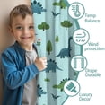 thumbnail image 3 of Blackout Kids Curtains,LightBlue Cartoon Dinosaurs NatureElements Pattern Childrens Insulated Curtains Set Of 2,Bedroom Essentials,Toddler Room Decor 42"x84", 3 of 5