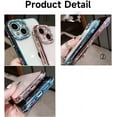 thumbnail image 5 of Compatible with iPhone Case,Luxury Glitter Bling Sparkly Diamond Electro Plated Frame Edge Border Full Body Protective Clear Soft Shockproof Cover Phone Case (Gold,iPhone 14 Pro), 5 of 6
