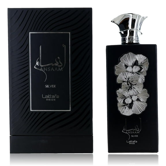 Ansaam Silver by Lattafa, 3.4 oz EDP Spray for Unisex