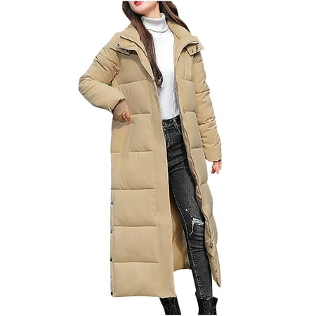 yievot Womens Winter Ankle Length Down Jacket Thickened Warm Long ...