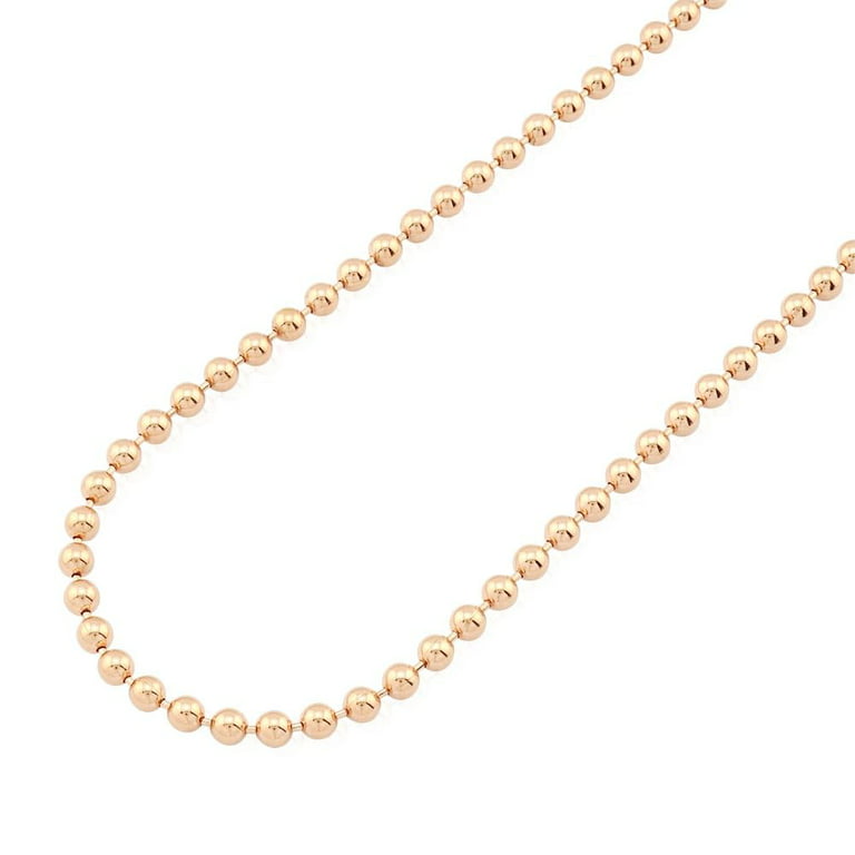 Bead Chain in 14K Yellow Gold (22 in)