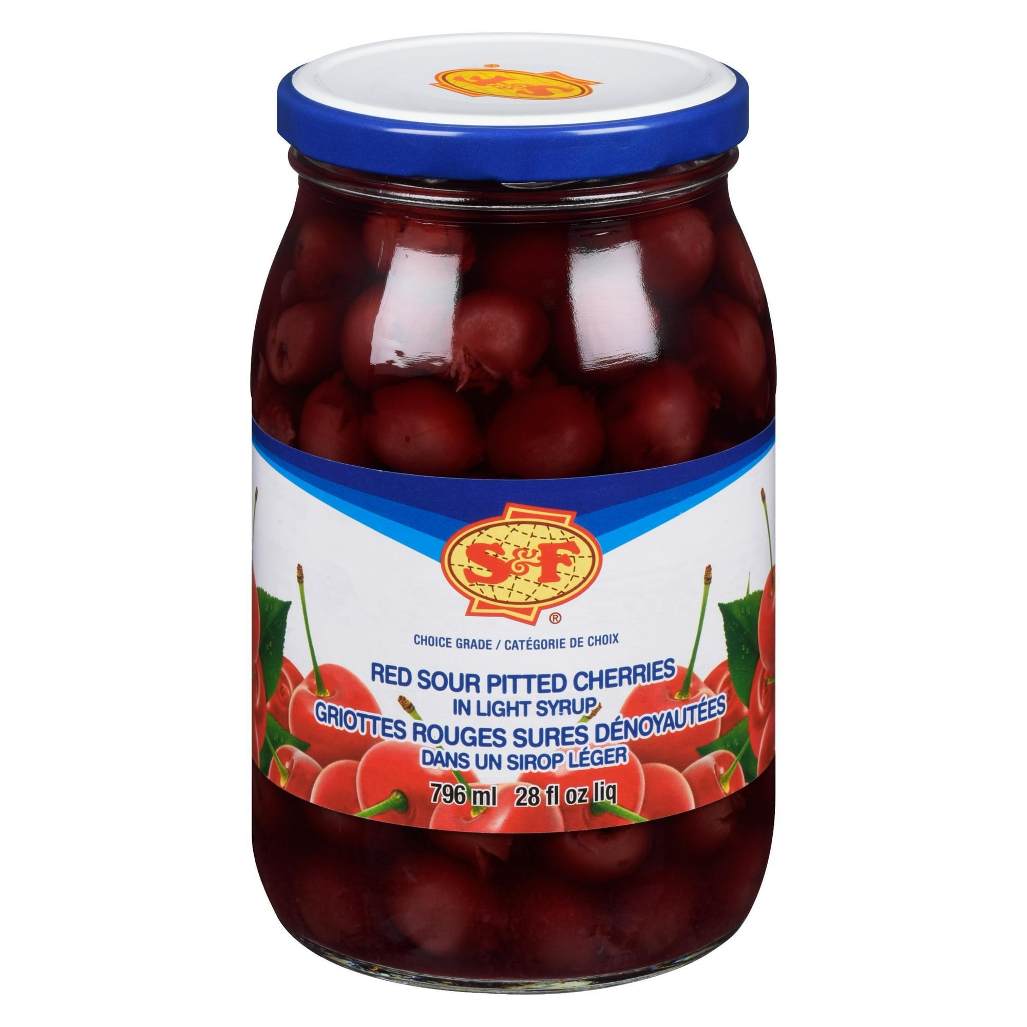 Griottes rouges sures dénoyautées de S&F 796 ml