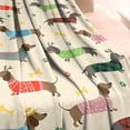 thumbnail image 3 of Colorful Funny Dachshund Blanket,Comfortable Soft Lamb Wool Throw Blanket,All Season,Warm Lightweight Blankets for Sofa Bed Couch Living Room Chair,40"x50", 3 of 4