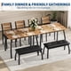 thumbnail image 4 of Yeshouse Juego de comedor industrial retro de madera de 43'' con 4 asientos, banco tapizado y 2 sillas con cojines para estudio, apartamento y cocina, 4 of 9