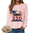 thumbnail image 5 of Leey-World 250 Years of Freedom 1776 2026 July 4th 250th Birthday T-Shirt Patriotic Tops for Women(Pink,L), 5 of 9