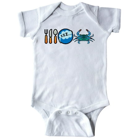 

Inktastic Eat Sleep Eat Crab Gift Baby Boy or Baby Girl Bodysuit