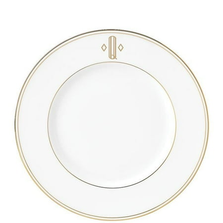Lenox 870062 9 in. dia. Federal Gold Monogram Block DW Accent Plate - Q