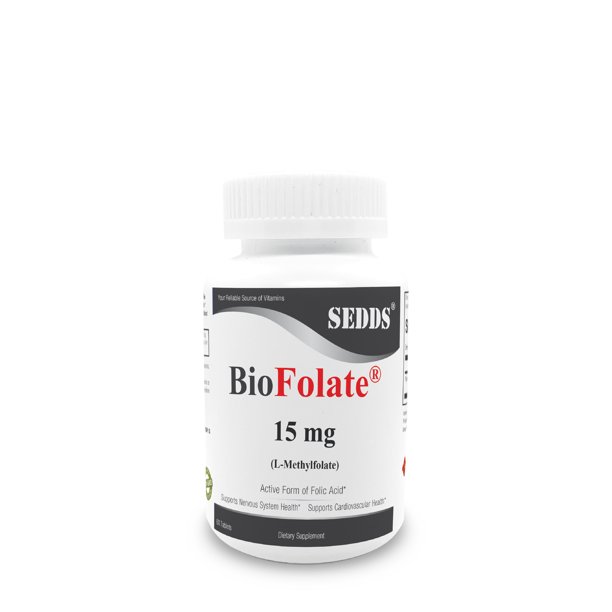 Which Form Of Folate Is The Most Bioavailable SEDDS® BioFolate (L-Methylfolate) 15mg | 60 Tablets | Value Size