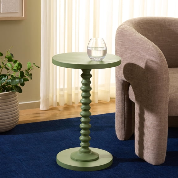 Safavieh Bonti Wood Modern Round End Table, Green