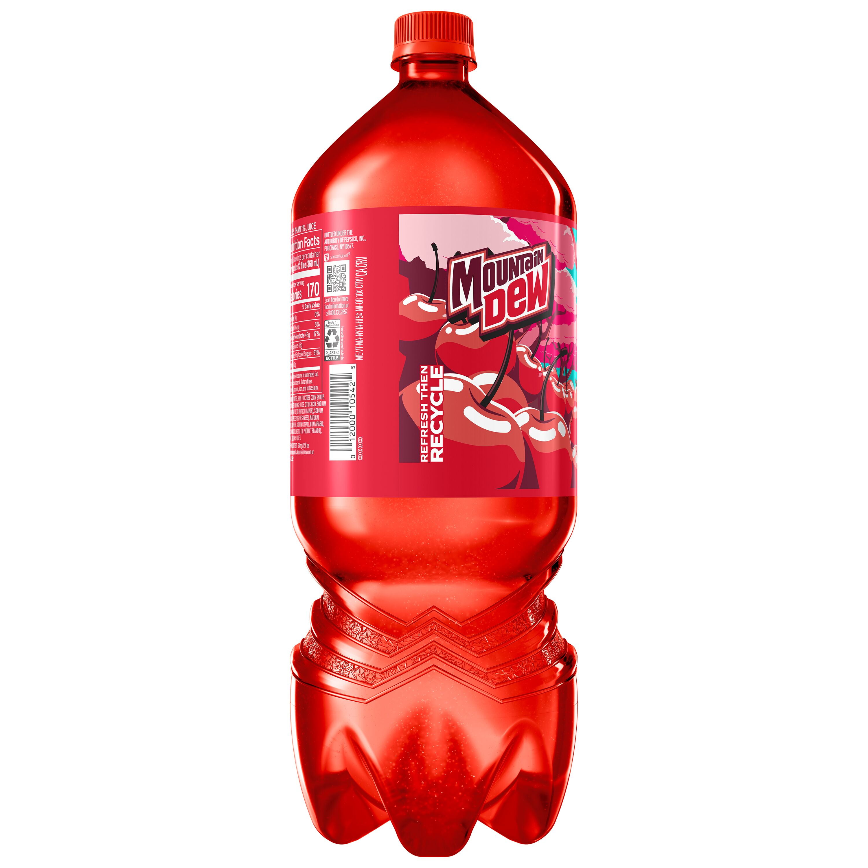 Mountain Dew Code Red Cherry Citrus Soda Pop, 2 Liter Bottle