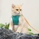 thumbnail image 5 of Billuyoard Arnés para gatos con reflejo nocturno para una tracción segura Juego de correa y arnés para gatos Arnés para gatitos Suministros para gatos naranja azul S, 5 of 6