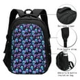 thumbnail image 3 of Daiia purple flower blue Skull Pattern USB Charging Backpack for Men and Women, Anti-Theft Backpack,Travel Backpack,School Backpack,College Backpack,Laptop Backpack, 3 of 7