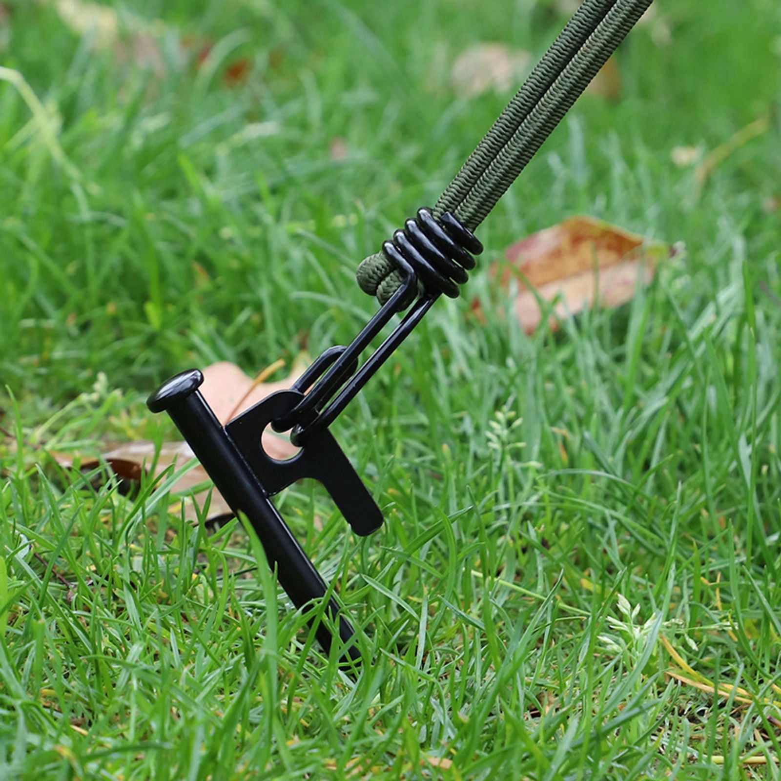 SIELUNO 10 Pieces Metal Tent Stakes Heavy Duty,Steel Tent Pegs Ground Stakes Spikes For Camping-30cm-black