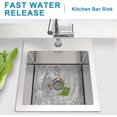 thumbnail image 5 of Bar Sink,15 x 15 inch Drop-in Kitchen Sink,Small Kitchen Sink for RV,18 Gauge Stainless Steel Topmount Bar Sink, 5 of 7