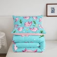 thumbnail image 5 of Manfei Cute Axolotl Twin Comforter Sets,Seamless Seaweed Print Bedding Set For Girls,Light Pink Blue,Pink Reversible,2-Piece,1 Comforter and 1 Pillowcase, 5 of 8