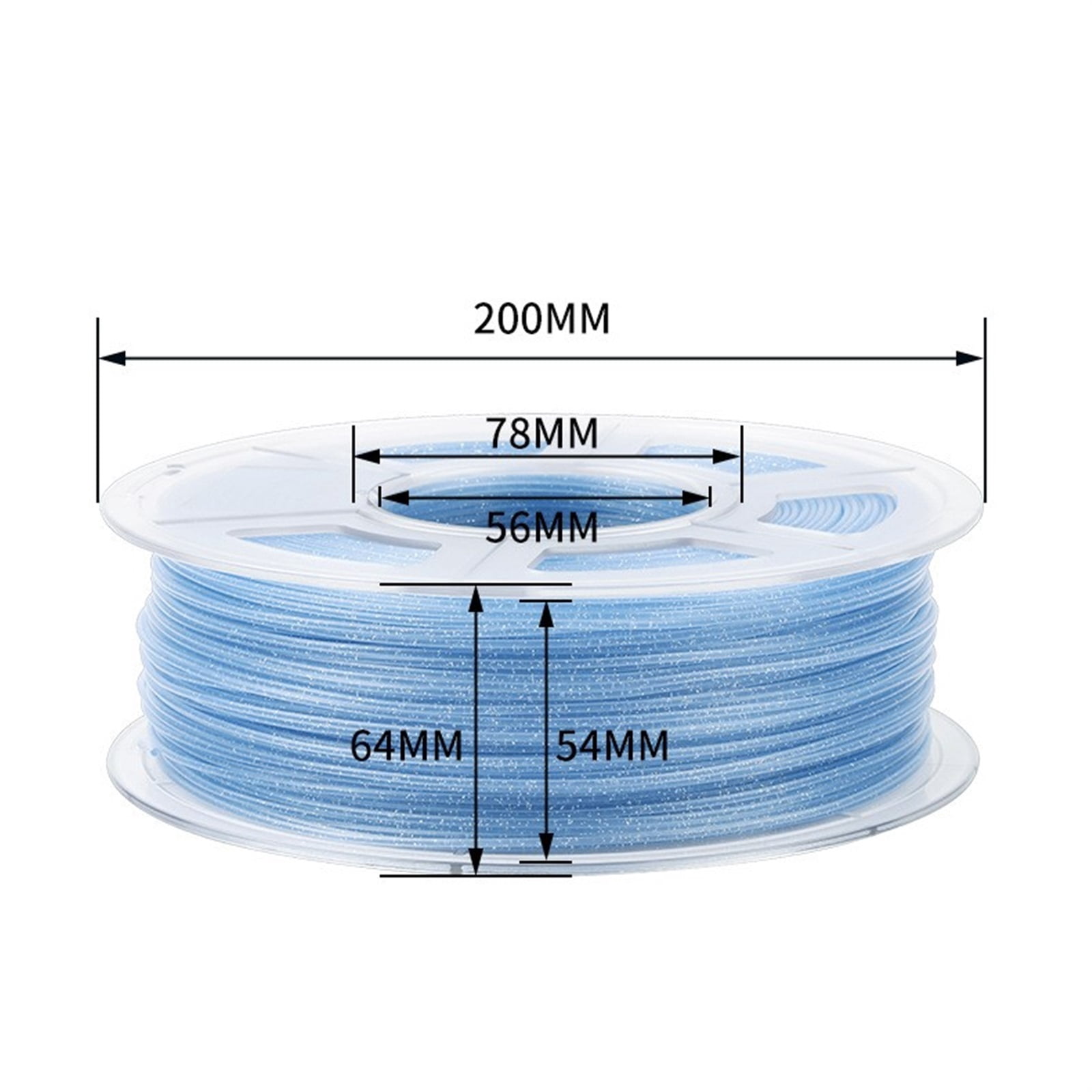 3D Printer PLA Filament, Glitter Sky Blue, 1.75mm +/- 0.02 Mm 1kg, Great for 3d Printing Pen 3D Printing