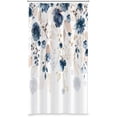 thumbnail image 4 of Nature Botanical Shower Curtains 36x72 Inch Watercolor Ink Blue and Pink Floral for Modern Aesthetic Art Bathroom Decor Fabric Waterproof Polyester Sets with Hooks, 4 of 6