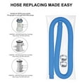 thumbnail image 6 of Above Ground Pool Replacement Hose | 1.25" Diameter | 1M/2M/3M Length Options | Heavy Duty Polyethylene | UV & Chemical Resistant | Includes Brass Clamps | Compatible with Most Pool Pumps & Filters, 6 of 7