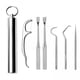 thumbnail image 1 of Palillos de dientes portátiles,Kit de palillos de dientes de acero inoxidable 304 Uso de hilo dental,Colgante de palillo de dientes de metal Palillo de hilo de tubo portátil,Bolsillo, 1 of 8