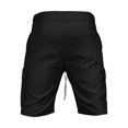 thumbnail image 5 of Men's Shorts Summer Outdoors Casual Drawstring Printing Sport Shorts Pants Casual Shorts for Men Black 2XL, 5 of 6