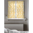 thumbnail image 5 of White Yellow Daisy Curtains 54 Inch Length, Sheer Curtains for Bedroom Living Room Window Spring Summer Floral Botanical Rod Pocket Voile Drapes Kitchen Curtains Small Half Window 42"x54" 2 Panels, 5 of 6