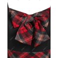 thumbnail image 3 of Camiseta de panel a cuadros Bowknot de talla grande Rosegal Mangas largas de talla grande, 3 of 5