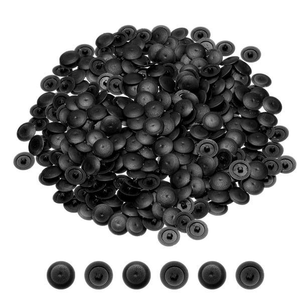 500 Pcs Cubiertas de tornillo de plástico, cubierta de tornillo de 12mm, negra