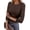 Brown, variant on Womens 3/4 Long Sleeve Tops Ribbed Knit Slim Fitted Shirts Basic Tee Fall Outfits 2026 Fashion Y2K Clothes forest X-Small
