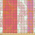 thumbnail image 2 of Ambesonne Fruits Fabric by the Yard Upholstery, Peach and Raspberries Art, 2 Yards, Dried Rose and Dark Peach, 2 of 5