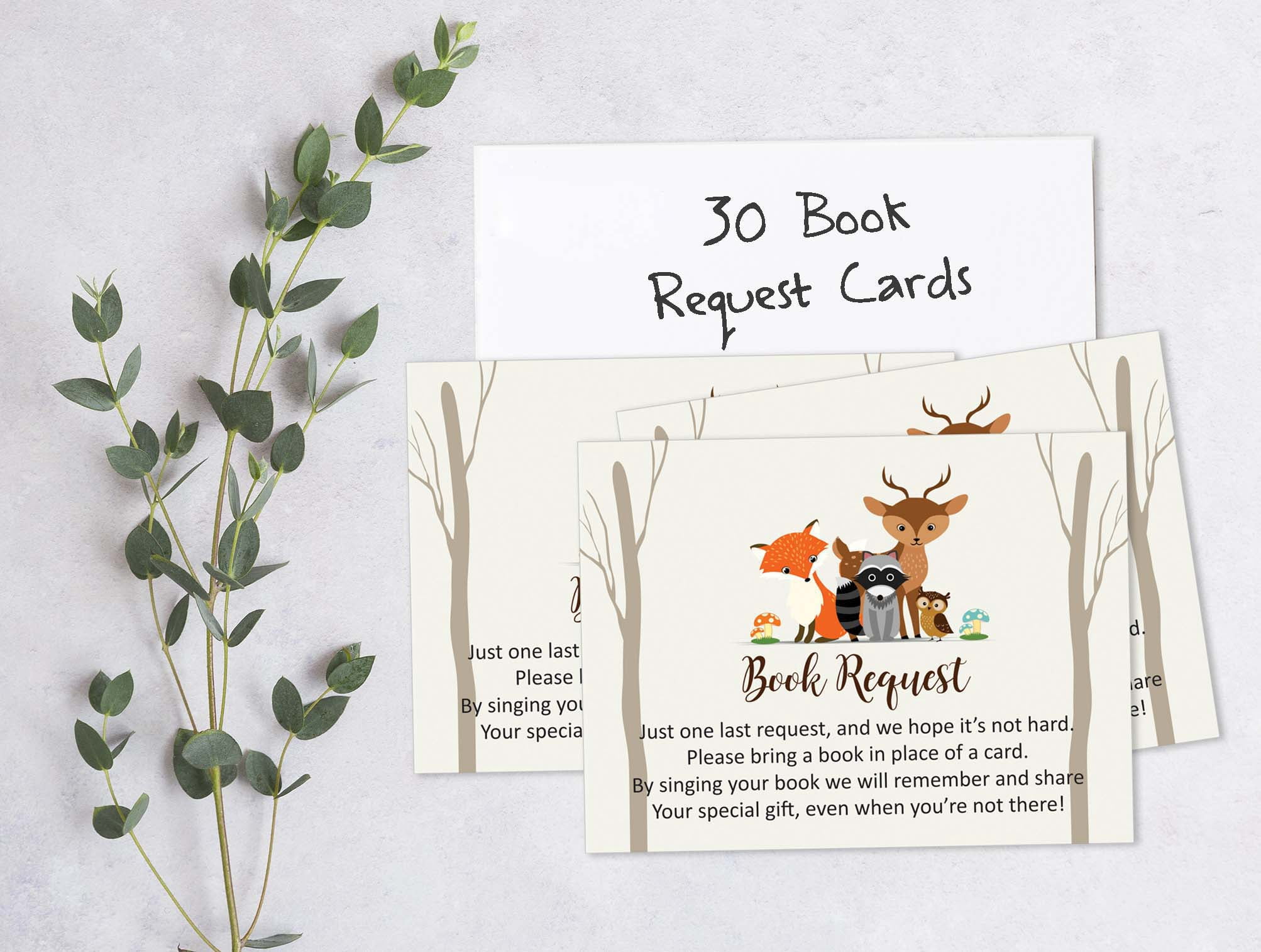 Inkdotpot 30Jungle Animals Gender Neutral Baby Shower Book Request Cards Bring A Book Instead Of A Card Baby Shower Invitations Inserts Games