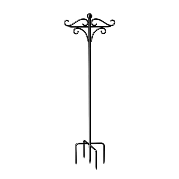 Gancho de pastores para poste alimentador de pájaros al aire libre, soporte de Metal con perchas dobles para colgar linterna, decoración de boda, Altura 193cm