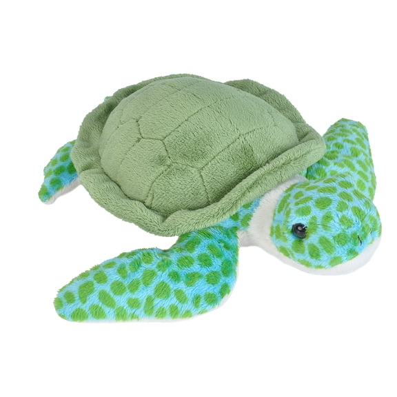 Wild Republic Green Sea Turtle Plush, Stuffed Animal, Plush Toy, Gifts for Kids, Sea Critters, 8 Inches