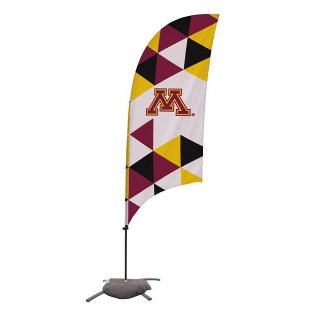 Showdown Displays 810029MIN-003 7,5 Pi Minnesota Or Gophers Rasoir Plume NCAA Drapeau avec Base Croisée - N°003