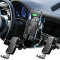 thumbnail image 1 of Soporte universal para el teléfono del coche | Giro de 360°, abrazadera automática, clip de ventilación estable | Plástico negro, 3,94"x3,74" | Resistente a golpes, uso con una sola mano, adaptado a, 1 of 8