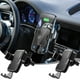 thumbnail image 1 of Soporte universal para teléfono para coche - Soporte para clip de ventilación de aire giratorio de 360° con bloqueo automático, compatible con la mayoría de vehículos, plástico negro, 10x9,5cm, 1 of 8